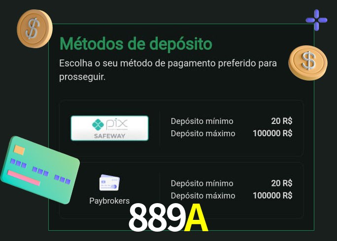 O cassino 889Abet oferece uma grande variedade de métodos de pagamento